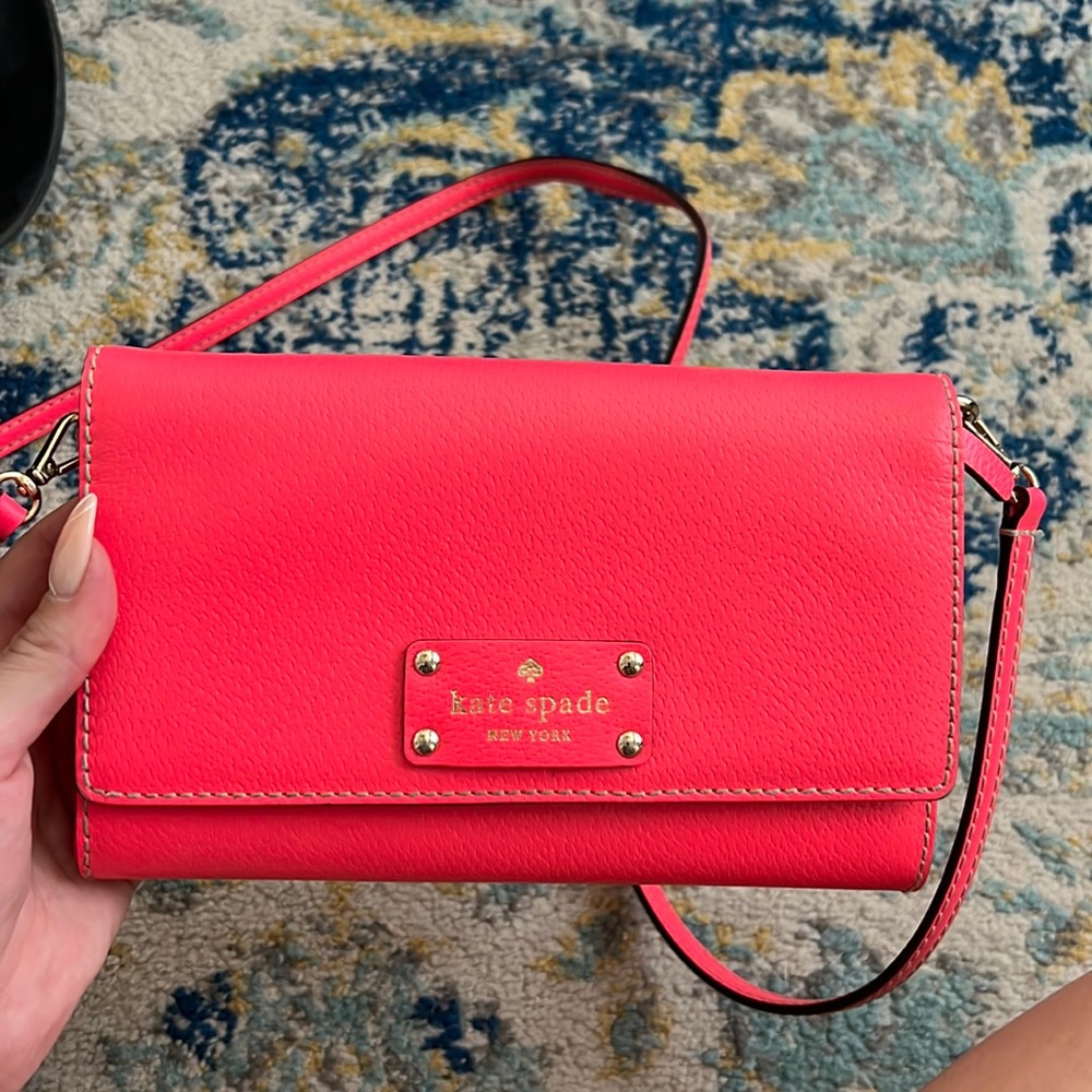 Kate Spade hot pink crossbody purse